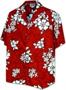 Men's Hawaiian Shirts Allover Prints 410-3156 Red