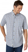 Wrangler Authentics Short Sleeve Classic Plaid Shirt Blue Plaid