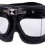 Винтажные очки авиатора Rothco Aviator Style Goggles Black w/ Clear Lens 10390  - Очки пилотов винтажные Rothco WWI Aviator Style Goggles - Black w/ Clear Lens - 10390 