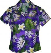 Pacific Legend Tropical Monstera Hawaiian Shirts - 348-3688 Purple