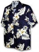 Men's Hawaiian Shirts Allover Prints 410-3162 Navy