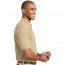 Хлопковая мужская бежевая классическая футболка поло Port Authority Men's Pique Knit Polo Stone - Хлопковая мужская бежевая классическая футболка поло Port Authority Men's Pique Knit Polo Stone
