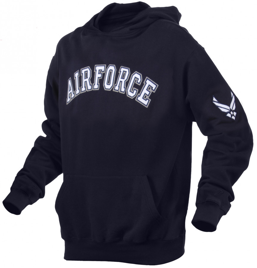 AIR FORCE Rothco Military Embroidered Pullover Hoodies Navy