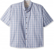 Wrangler Authentics Short Sleeve Classic Plaid Shirt Pumice Stone