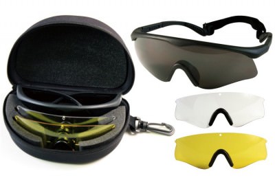 Очки спортивные комплексные FireTec Sport Tactical Spectacle Kit Smoke / Clear / Yellow Lens 10337, фото