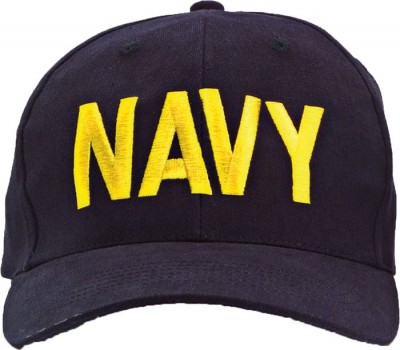 Бейсболка темно-синяя с золотой вышитой надписью "NAVY" Rothco Baseball Cap Navy Blue w/ NAVY 9290, фото