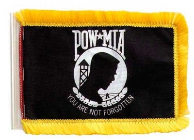 Флаг с эмблемой памяти о военнопленных для антенн автомобиля Rothco POW/MIA Antenna Flags (11 x 15 см) 1440, фото