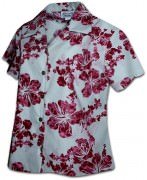 Pacific Legend Simple Hibiscus Hawaiian Shirts - 348-3765 Raspberry