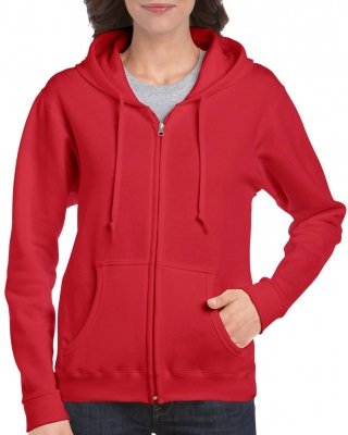 Толстовка Gildan Women's Heavy Blend Full-Zip Hooded Sweatshirt Red, фото