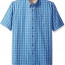 Рубашка голубая в клетку с коротким рукавом Wrangler Authentics Short Sleeve Classic Plaid Shirt Rivera - Рубашка голубая в клетку с коротким рукавом Wrangler Authentics Short Sleeve Classic Plaid Shirt Rivera