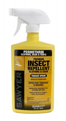 Американский репеллент для одежды с перметрином Sawyer Permethrin Clothing Insect Repellent 710 мл, фото