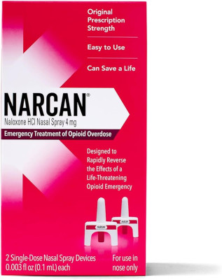 Назальный спрей неотложной помощи при передозировке опиоидов NARCAN® naloxone nasal spray 4 mg (2 Single-Dose), фото