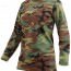 Камуфлированная женская милитари футболка с длинным рукавом Women's Long Sleeve T-Shirt Woodland Camo 3678 - 