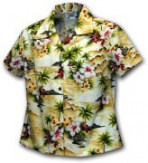 Pacific Legend Waikiki Beach Hawaiian Shirts - 348-3238 Maize