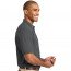 Хлопковая мужская серая классическая футболка поло Port Authority Men's Pique Knit Polo Steel Grey - Хлопковая мужская серая классическая футболка поло Port Authority Men's Pique Knit Polo Steel Grey