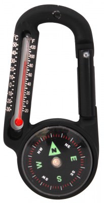 Карабин с компасом и термометром Rothco Carabiner Compass and Thermometer 6500, фото