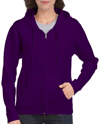 Толстовка Gildan Women's Heavy Blend Full-Zip Hooded Sweatshirt Purple, фото