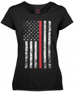 Rothco Womens Thin Red Line Longer T-Shirt 5698