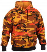 Rothco Pullover Hooded Sweatshirt Savage Orange Camo 3690
