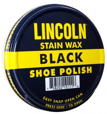 Американский крем для обуви черный c воском карнаубы Lincoln U.S.M.C. Stain Wax Shoe Polish Black 10110, фото
