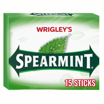 Жевательная резинка со вкусом мяты Wrigleys Spearmint 15 шт, фото