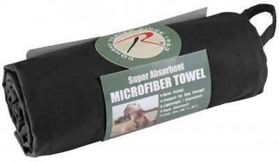Полотенце из микрофибры черное черное Rothco Microfiber Towel Black 93, фото