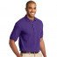 Хлопковая мужская фиолетовая классическая футболка поло Port Authority Men's Pique Knit Polo Purple - Классическая фиолетовая хлопковая футболка поло Port Authority Men's Pique Knit Polo Purple