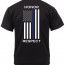 Футболка с флагом США Rothco Honor and Respect 2-Sided Thin Blue Line Flag T-Shirt Black 1844 - Футболка с флагом США Rothco Honor and Respect 2-Sided Thin Blue Line Flag T-Shirt Black 1844