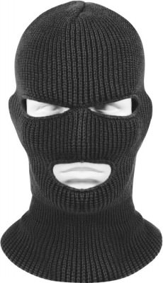 Черная акриловая маска с вырезами для глаз и рта Rothco 3 Hole Face Mask Black 5504, фото