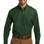 Зеленая рубашка с длинным рукавом Port Authority Long Sleeve Carefree Poplin Shirt Deep Forest Green W100 - Зеленая рубашка с длинным рукавом Port Authority Long Sleeve Carefree Poplin Shirt Deep Forest Green W100