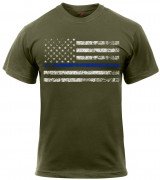 Rothco Thin Blue Line T-Shirt Olive 1092