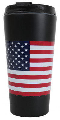 Стальная термокружка для напитков с флагом США Rothco US Flag Travel Cup 1288, фото