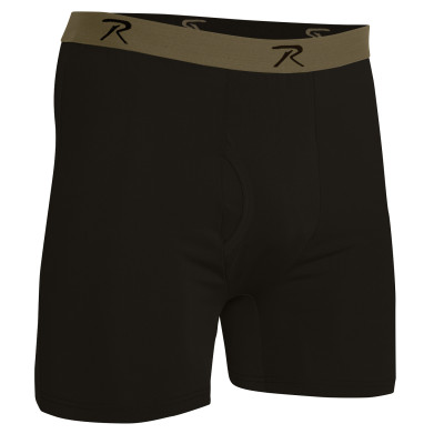 Трусы черные потоотводящие Rothco Moisture Wicking Performance Boxer Shorts Black 3834, фото