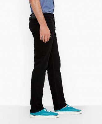 Мужские узкие черные джинсы Levis 511 Slim Fit Stretch Jeans Black Stretch 045114406, фото