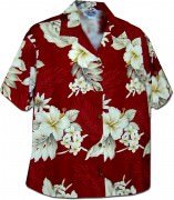 Pacific Legend Hibiscus Islands Hawaiian Shirts - 346-3162 Red