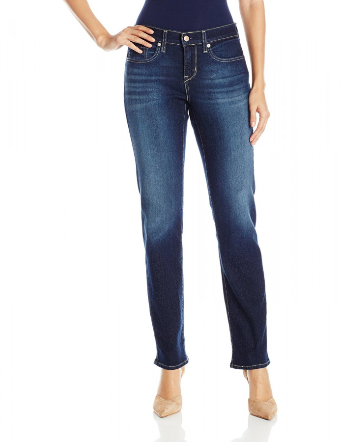 Levi's mid rise on sale curvy straight jeans