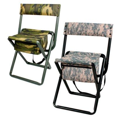 Складные стулья на алюминиевой раме со спинкой Rothco Deluxe Camo Stool w/ Pouch, фото
