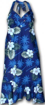 Платье гавайское халтер Pacific Legend Halter Dress - 328-2798 Navy, фото