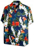 Men's Hawaiian Shirts Allover Prints - 410-3896 Navy