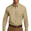 Темно-бежевая рубашка с длинным рукавом Port Authority Long Sleeve Carefree Poplin Shirt Wheat W100 - Темно-бежевая рубашка с длинным рукавом Port Authority Long Sleeve Carefree Poplin Shirt Wheat W100
