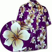 Men's Hawaiian Shirts Allover Prints - 410-3559 Purple