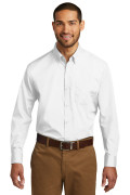 Port Authority Long Sleeve Carefree Poplin Shirt White W100