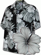 Men's Hawaiian Shirts Allover Prints - 410-3589 Black