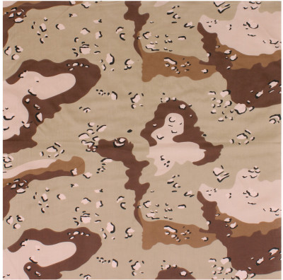 Бандана шестицветный пустынный камуфляж Rothco Bandana 6-Color Desert Camo (68 x 68 см) 4347, фото