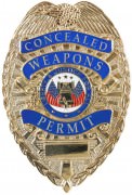 Rothco Deluxe "Concealed Weapons Permit" Badge Gold 1946