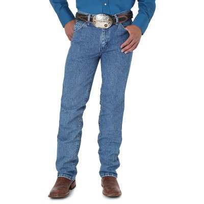 Джинсы мужские Wrangler® Premium Performance Cowboy Cut® Slim Fit Jean - Stonewashed - 36MWZSW, фото