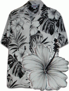 Men's Hawaiian Shirts Allover Prints 410-3589 White