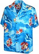Men's Hawaiian Shirts Allover Prints 410-3902 Blue