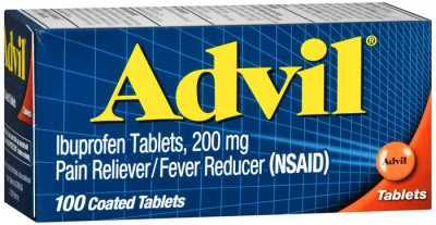 Обезболивающее и жаропонижающее средство для взрослых Advil (Адвил) таблетки 100 шт (Ibuprofen 200mg), фото