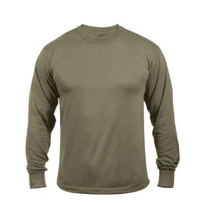 Потоотводящая с длинным рукавом койот футболка Rothco Moisture Wicking Long Sleeve T-Shirt AR 670-1 Coyote Brown 3753, фото